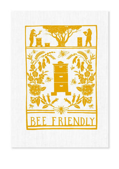 Tea Towel - Bee Friendly - Wolfkamp & Stone