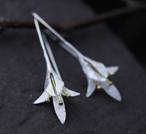 Sterling Silver - Honey Suckle Earrings