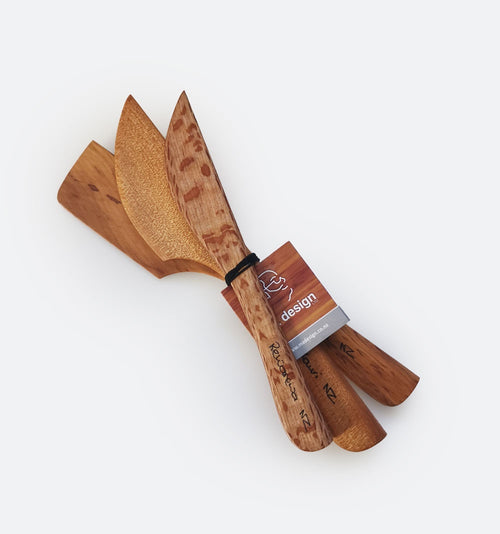 Small Flat Utensil Sets - Cheese knife Spatula Set MZ Design NZ Made