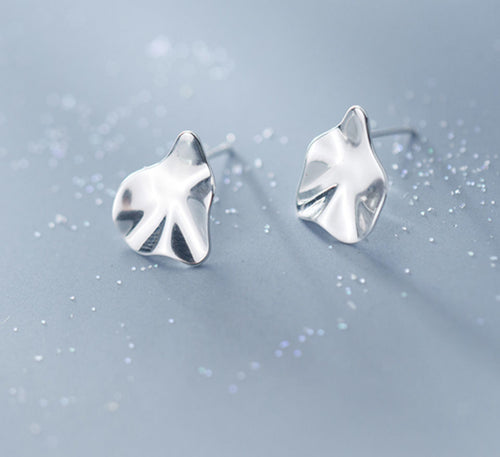 Sterling Silver Earrings - Lotus Leaf
