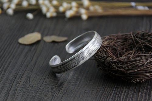 Sterling Silver Bangle Lined