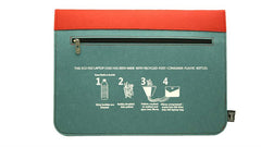 Puhutukawa red& teal Ecofelt Laptop Bag