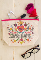 Canvas Pouch Do More Heart Happy