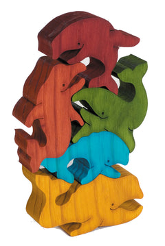 Balancing Whales - Colour Wooden Puzzle