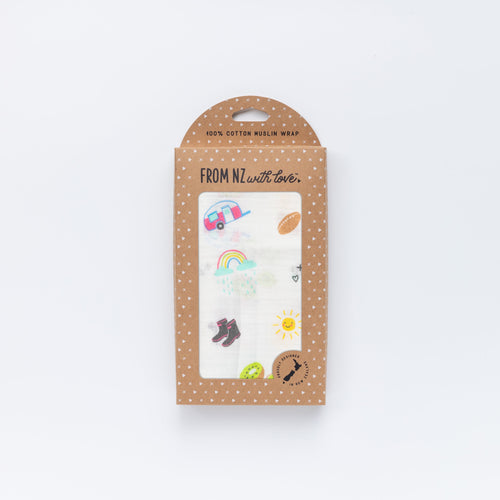 Colourful Sunshine Muslin Wrap