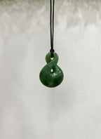 Greenstone Pendant Single Twist 37mm