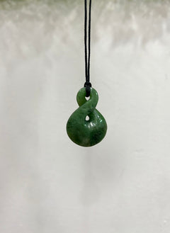 Greenstone Pendant Single Twist 37mm