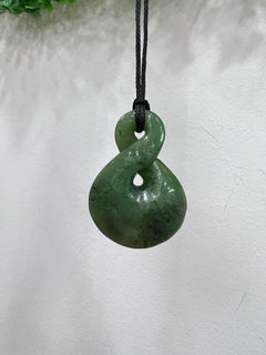 Greenstone Pendant Single Twist 37mm