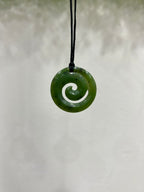 Greenstone / Pounamu Pendant Close Koru 30mm
