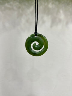 Greenstone / Pounamu Pendant Close Koru 30mm