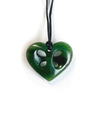 Greenstone / Pounamu Pendant Cross Heart 30mm