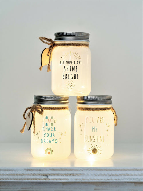 Mini Message White Sparkle Jar