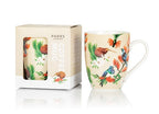Coffee Mug Birds Flower Beige