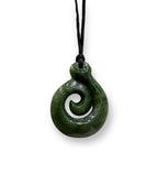 Greenstone Pendant Koru 40mm