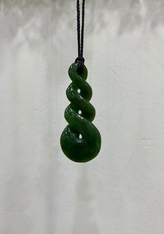 Greenstone / Pounamu Pendant - Triple Twist 75mm