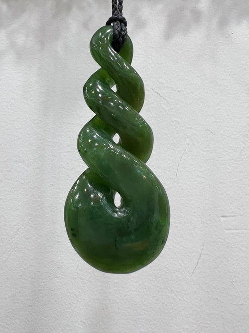 Greenstone / Pounamu Pendant - Triple Twist 75mm