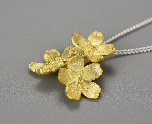 Sterling Silver Necklace - Tri Manukau Flower