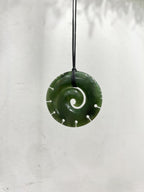 Greenstone Pendant Notched Koru 40mm