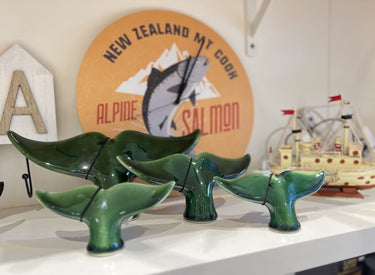 Arataki Ceramic Art - Whale Tail Green