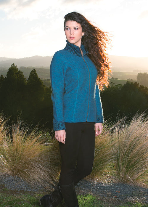 Merino Possum Two Tone Trim Jacket KO476