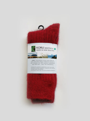 Merino Possum Ribbed Socks KO71