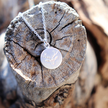 Untamed Antlers Silver Necklace