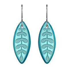 Glass Kowhai Leaf Earrings