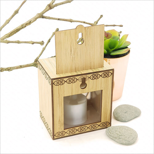 LED Tealight Box - Fantail on Manuka