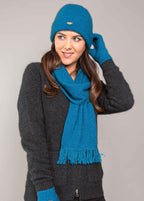 Merino Possum Plain Beanie KO159 Pacific