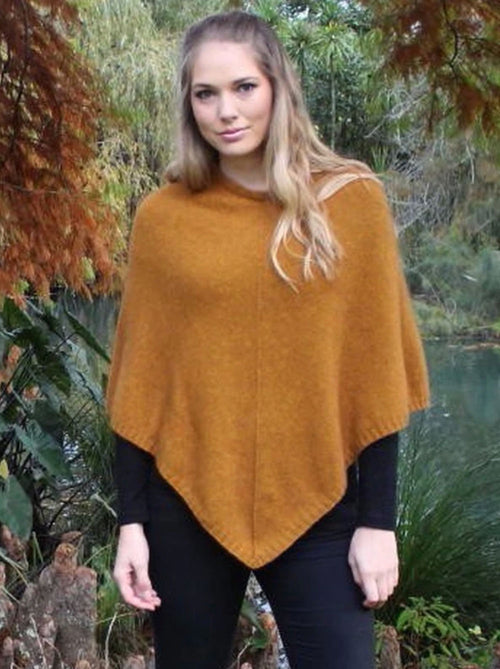 Merino Possum Plain Poncho 9982