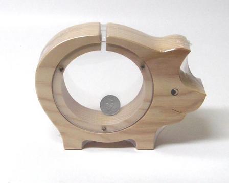 NZ Made Wooden Money Box piggy