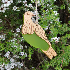 Hanging Ornament- Kereru (Bamboo+ Satin Acrylic)