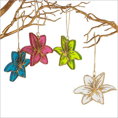 Hanging Ornaments Lily Satin Acrylic