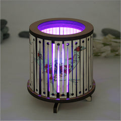 Round LED Tealight Holder - Floral Pukeko