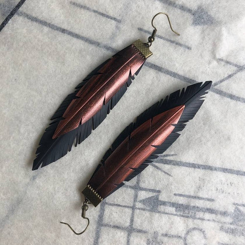Upcycled Double Feathers with Crimp