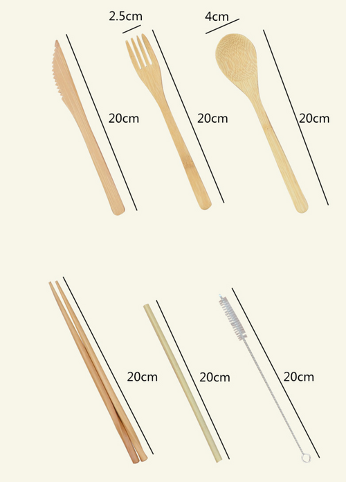 Eco Bamboo Cutlery Set of 6