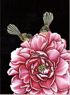 Tea Towel - Fantail Pink Flower