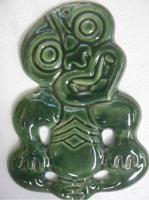 Tiki Wall Hanging Ceramic Art