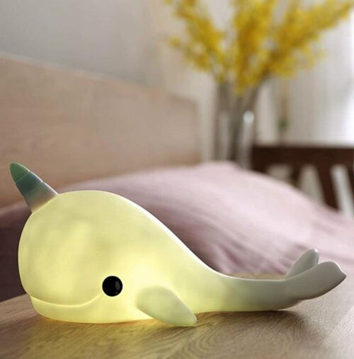 Blue Narwhal night ligh