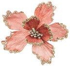 Velvet Glitter Flower Clip Decoration Ro