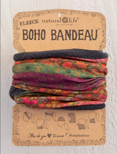 Fleece Boho Bandeau Floral Border