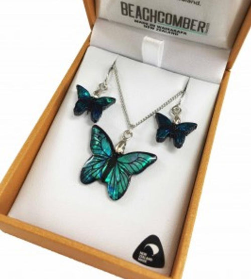 Paua Set Butterfly Boxed