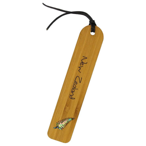 Wooden Bookmark - Paua Fern