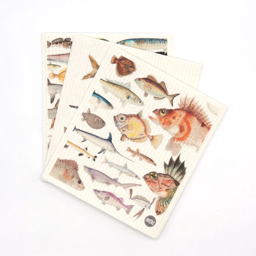 Swedish Dishcloth 3 Pack - Fishes of NZ