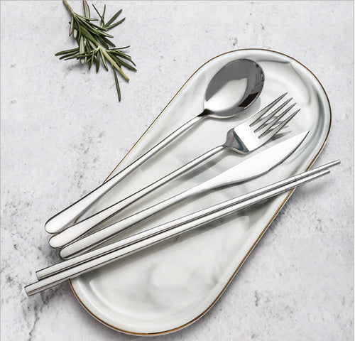 Stainless Steel Flat Cutlery Set of 4