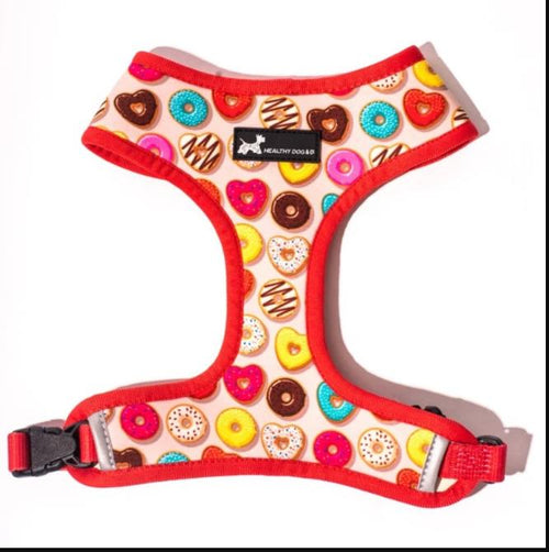 Reversible Dog Harness - Dotty Doughnuts design