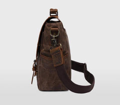 Waterproof Canvas Leather Satchel Bag