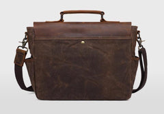 Waterproof Canvas Leather Satchel Bag
