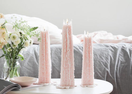 Plant and Beeswax Icicle Candles