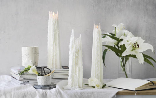 Plant and Beeswax Icicle Candles